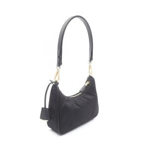 Prada TESSUTO IMPUNTU Shoulder Re Bag Nylon Saffiano Black Leather
